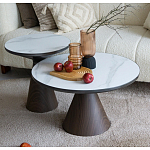 Столик журнальный круглый на конусовидном металлическом основании Sustainability варинант исполнения - 2 | Loft Concept в Воронеже