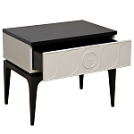 Тумбочка прикроватная с ящиком черно-серого цвета Noble Nightstand варинант исполнения - 2 | Loft Concept в Воронеже