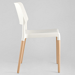 Пластиковый стул на ножках из массива бука Ferret White 4 шт варинант исполнения - 4 | Loft Concept в Воронеже