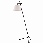 Торшер с черным наклонным корпусом и конусовидным абажуром Black Tripod варинант исполнения - 4 | Loft Concept в Воронеже
