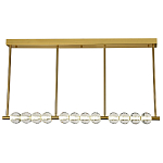 Линейная люстра Celestin Spheres Brass Linear Chandelier варинант исполнения - 1 | Loft Concept в Воронеже