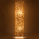 Торшер из перламутра на металлическом каркасе Indonesian Tower 3 варинант исполнения - 4 | Loft Concept в Воронеже