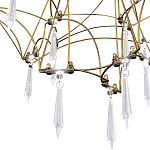 Потолочный светильник с тонкой металлической конструкцией цвета золото Quasar варинант исполнения - 4 | Loft Concept в Воронеже