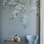 Обои ручная роспись Jasmine Standard colourway on Wood Ash slub silk варинант исполнения - 2 | Loft Concept в Воронеже