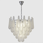 Люстра с подвесками из рифленного стекла в форме капель Textured Glass Chandelier варинант исполнения - 1 | Loft Concept в Воронеже