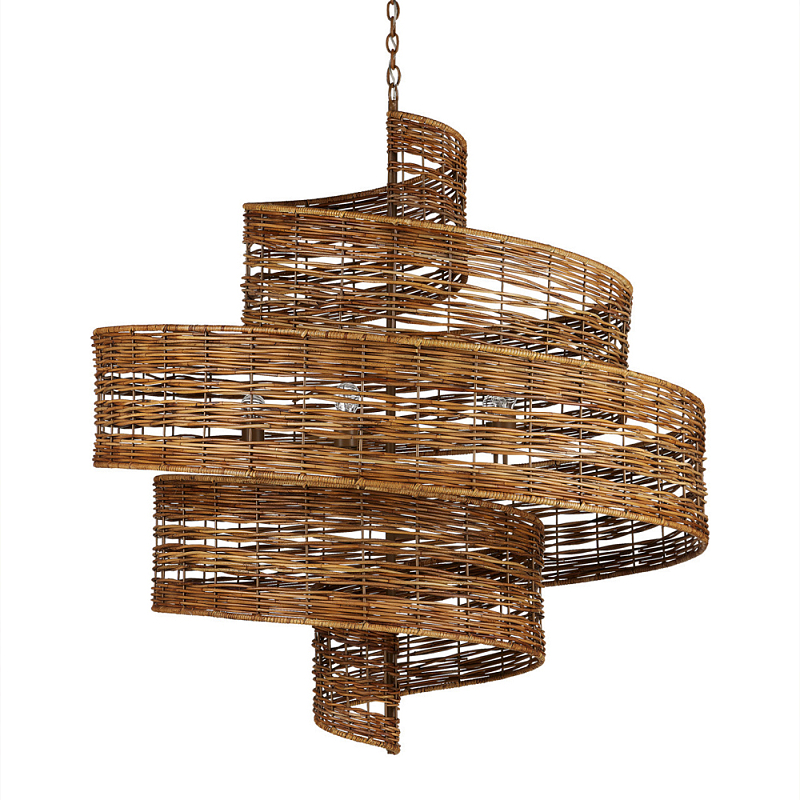 Люстра фактурная в виде спирали Enveloping Art Коричневый в Воронеже | Loft Concept 