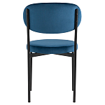 Стул с круглым сиденьем на металлическом основании ALFIE CHAIR Blue варинант исполнения - 3 | Loft Concept в Воронеже