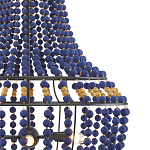 Люстра каплевидной формы декорированная синими и золотыми бусинами Blue Beads варинант исполнения - 1 | Loft Concept в Воронеже