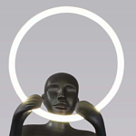 Торшер черная статуэтка Statue In The Clouds Floor Lamp варинант исполнения - 3 | Loft Concept в Воронеже