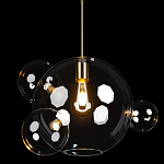 Подвесной светильник со стеклянными плафоном в виде шара и золотыми деталями & Coombes варинант исполнения - 3 | Loft Concept в Воронеже