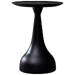 Приставной круглый столик из массива акации Veras Black Side Table варинант исполнения - 1 | Loft Concept в Воронеже