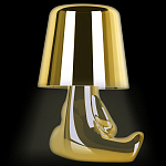 Настольная лампа фигурная золотого цвета с гладким абажуром Высота 16 см Sophia варинант исполнения - 5 | Loft Concept в Воронеже