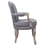 Кресло Aubrey Classical Armchair grey flax варинант исполнения - 1 | Loft Concept в Воронеже
