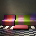 Дизайнерский кофейный стол на круглых ножках Poltronova T02 Pink Coffee Table варинант исполнения - 6 | Loft Concept в Воронеже