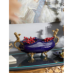 Чаша темно-синяя фарфоровая с бронзовыми ручками в виде ангелов Eden Garden варинант исполнения - 3 | Loft Concept в Воронеже