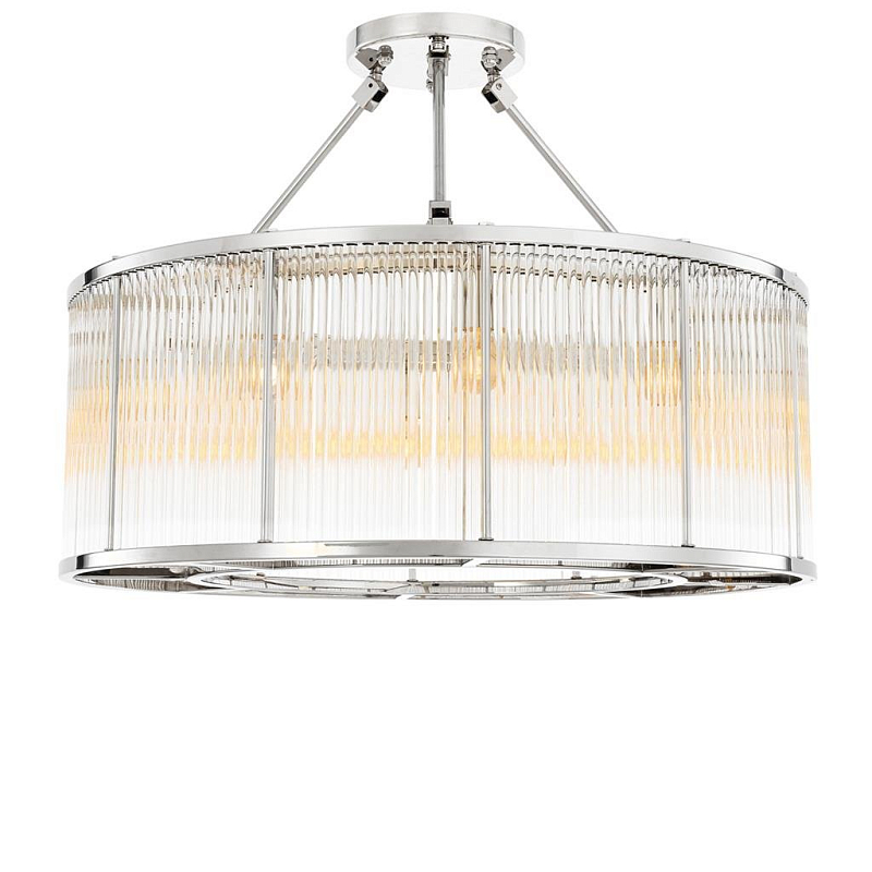Потолочный светильник Ceiling Lamp Bernardi Nickel Никель Прозрачное Стекло Потолочный светильник Ceiling Lamp Bernardi Nickel Никель Прозрачное Стекло в Воронеже | Loft Concept