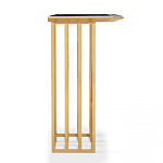 Консоль с чёрной столешницей и золотым фигурным основанием Cosmo варинант исполнения - 3 | Loft Concept в Воронеже