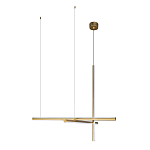 Люстра с 3-мя  пересекающимися цилиндрическими плафонами на тонких тросах Trumpet tube варинант исполнения - 6 | Loft Concept в Воронеже