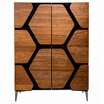 Высокий комод с узором из шпона на фасаде Sahara варинант исполнения - 1 | Loft Concept в Воронеже