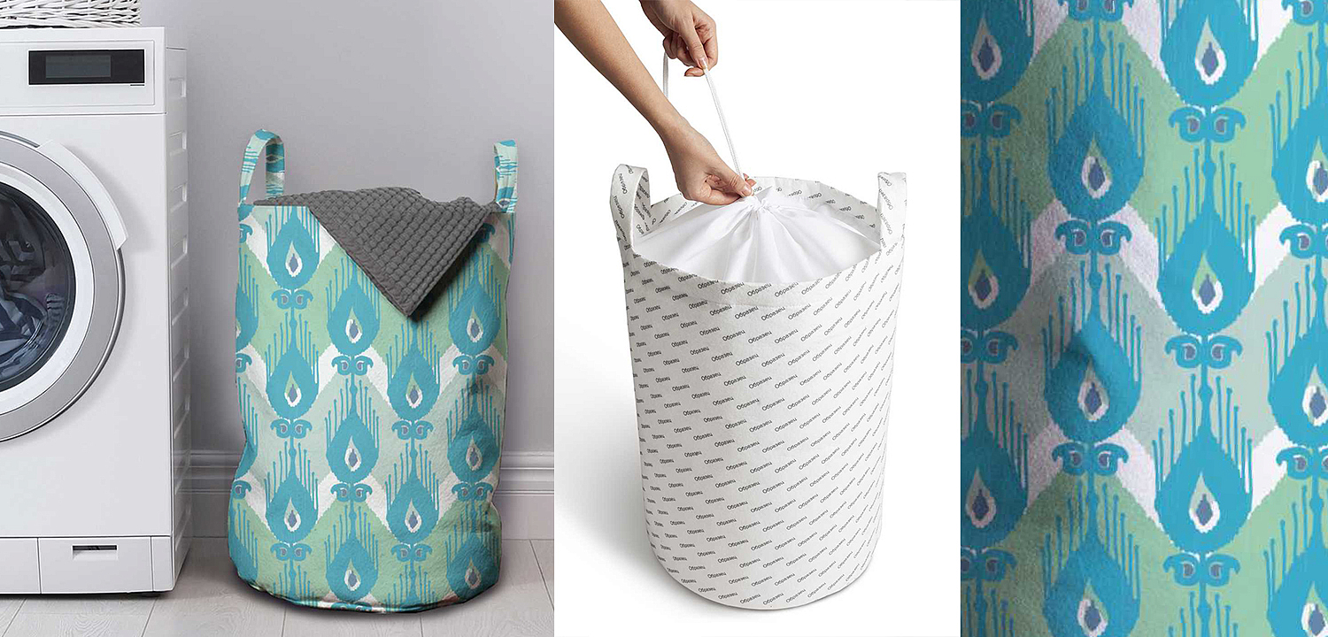 Корзина Pastel Blue Ornament Basket Корзина Pastel Blue Ornament Basket - Loft-Concept в Воронеже