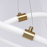 Люстра подвесная с двумя пересекающимися белыми светодиоидными кольцами Luke Lampco Tracer Lamp варинант исполнения - 6 | Loft Concept в Воронеже