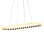 Люстра подвесная светодиодная с круглыми плафонами белого цвета PEARLS Suspension 100  варинант исполнения - 3 | Loft Concept в Воронеже