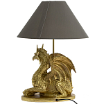 Настольная лампа с абажуром Дракон Golden Dragon Lamp Brown варинант исполнения - 4 | Loft Concept в Воронеже