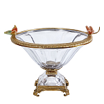 Чаша из прозрачного стекла с бронзовым рельефным ободком Eden Garden варинант исполнения - 1 | Loft Concept в Воронеже