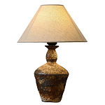 Настольная лампа с керамическим фактурным основанием и тканевым абажуром Eastern Tale варинант исполнения - 6 | Loft Concept в Воронеже