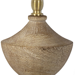 Настольная лампа деревянная с белым абажуром Wooden Table Lamp варинант исполнения - 3 | Loft Concept в Воронеже