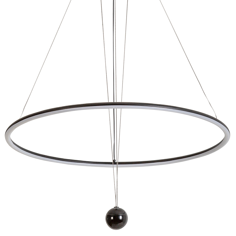 Светодиодная люстра Black LED Circle and Ball Lamp Черный Светодиодная люстра Black LED Circle and Ball Lamp Черный в Воронеже | Loft Concept