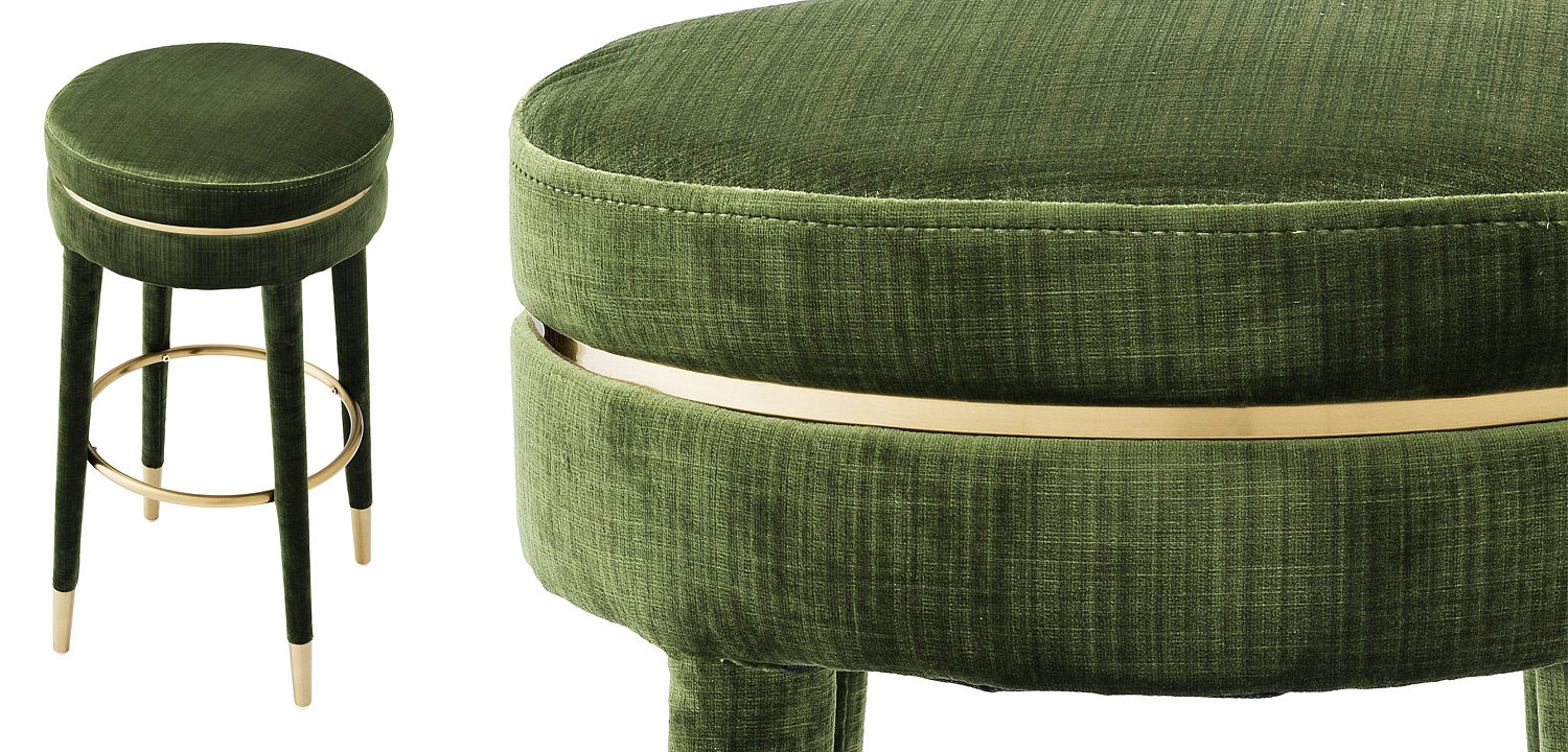Барный стул Eichholtz Bar Stool Parisian green Барный стул Eichholtz Bar Stool Parisian green - Loft-Concept в Воронеже