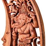 Панно из дерева Ганеша и месяц Panel With Animals варинант исполнения - 2 | Loft Concept в Воронеже