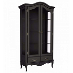 Витрина черная двухдверная из массива бука в стиле прованс Black Provence варинант исполнения - 1 | Loft Concept в Воронеже