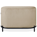 Банкетка овальная бежевый велюр на 4-х металлических ножках черного цвета SANJAY варинант исполнения - 2 | Loft Concept в Воронеже