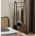 Вешалка деревянная с 2- мя ящиками Moon Walnut Furniture варинант исполнения - 11 | Loft Concept в Воронеже