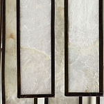 Потолочный светильник с подвесами из перламутра Unique Shine Effect варинант исполнения - 1 | Loft Concept в Воронеже