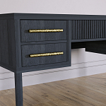 Большой Рабочий стол Primo с 5 выдвижными ящиками Черный дуб варинант исполнения - 6 | Loft Concept в Воронеже