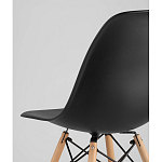 Пластиковый стул на ножках из массива бука Eames Black варинант исполнения - 3 | Loft Concept в Воронеже