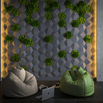 Гипсовая 3D Панель M-30 варинант исполнения - 1 | Loft Concept в Воронеже