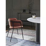 Стул полукруглый мягкий с буклированной обивкой Chair with Boucle Upholstery варинант исполнения - 4 | Loft Concept в Воронеже
