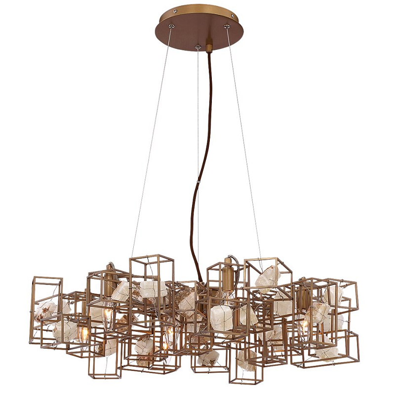 Люстра PATTON SHARE ROUND CHANDELIER Коричневый Люстра PATTON SHARE ROUND CHANDELIER Коричневый в Воронеже | Loft Concept
