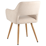 Стул в рогожке бежевого цвета NEASAN STOOL варинант исполнения - 4 | Loft Concept в Воронеже