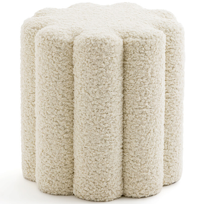 Пуф с обивкой из ткани букле Flo Pouf Кремовый Пуф с обивкой из ткани букле Flo Pouf Кремовый в Воронеже | Loft Concept
