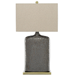 Настольная лампа керамическая с тканевым прямоугольным абажуром Flask варинант исполнения - 4 | Loft Concept в Воронеже