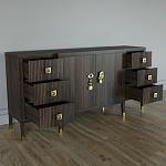 Большой Комод-буфет Elsa Dreams Walnut с ящиками варинант исполнения - 6 | Loft Concept в Воронеже