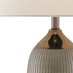 Настольная лампа керамическая с тканевым цилиндрическим абажуром Bullet варинант исполнения - 1 | Loft Concept в Воронеже