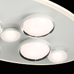 Потолочный светильник овальной формы белого цвета с 7-ю лампами Lunar Pebbles варинант исполнения - 6 | Loft Concept в Воронеже