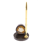 Часы настольные с ручкой из натурального камня Stone Clock варинант исполнения - 10 | Loft Concept в Воронеже