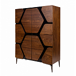 Высокий комод с узором из шпона на фасаде Sahara варинант исполнения - 3 | Loft Concept в Воронеже